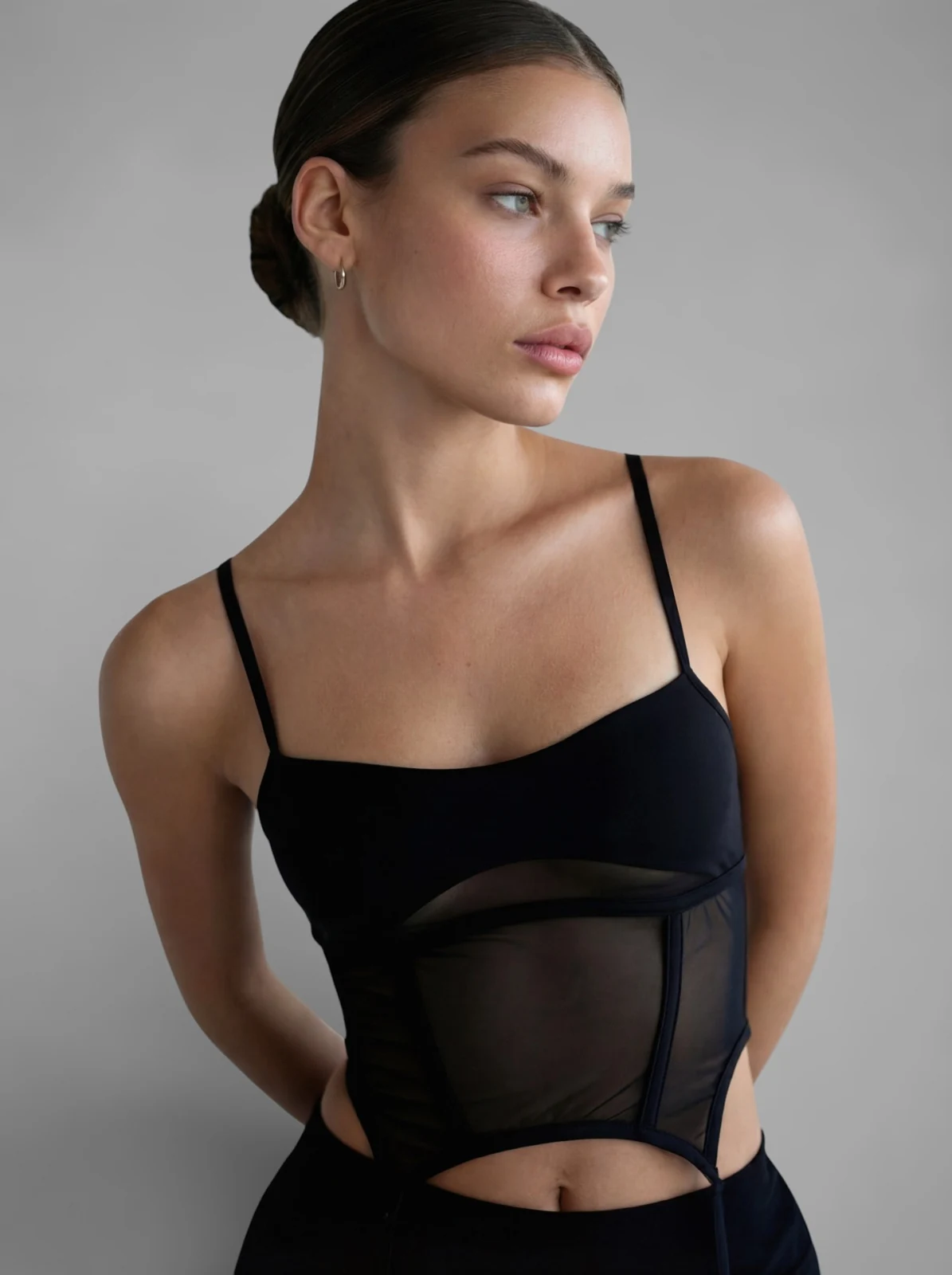 Black Mesh Top
